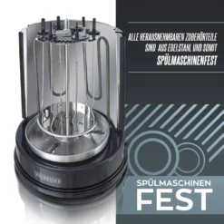 Dönergrill Für Zuhause, Schaschlikgrill Rotissiere Hähnchengrill Gyros Kebab, Drehspieß, Elektro Grill, BBQ, Tischgrill, Hähnchen, Vertikalgrill Aus Edelstahl Inkl. 6 Schaschlikspieße -Tepro Verkäufe 2024 eeb963bcd20efdeee761dd9cc8f9b701