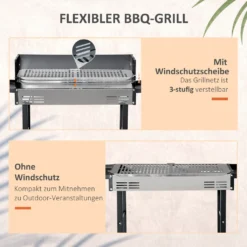 Outsunny Holzkohlegrill Campinggrill Mit Grillrost Und Rotisserie-Kit Klappbar Faltbar Camping Garten BBQ Rostfreier Stahl+Metall Schwarz 118 X 32 X 90 Cm 15 Outsunny Holzkohlegrill Campinggrill Mit Grillrost Und Rotisserie-Kit Klappbar Faltbar Camping Garten BBQ Rostfreier Stahl+Metall Schwarz 118 X 32 X 90 Cm -Tepro Verkäufe 2024 ef21afb373ac6aa257d56d549e9339ab