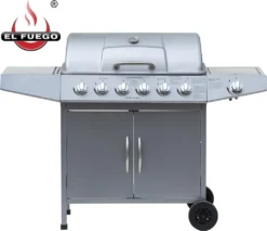 El Fuego Gasgrill / Grillwagen Dayton 6+1 Silber Grillfläche 69x35cm 21 El Fuego Gasgrill / Grillwagen Dayton 6+1 Silber Grillfläche 69x35cm -Tepro Verkäufe 2024 f25f79cca45c4d16141f63811df89f19