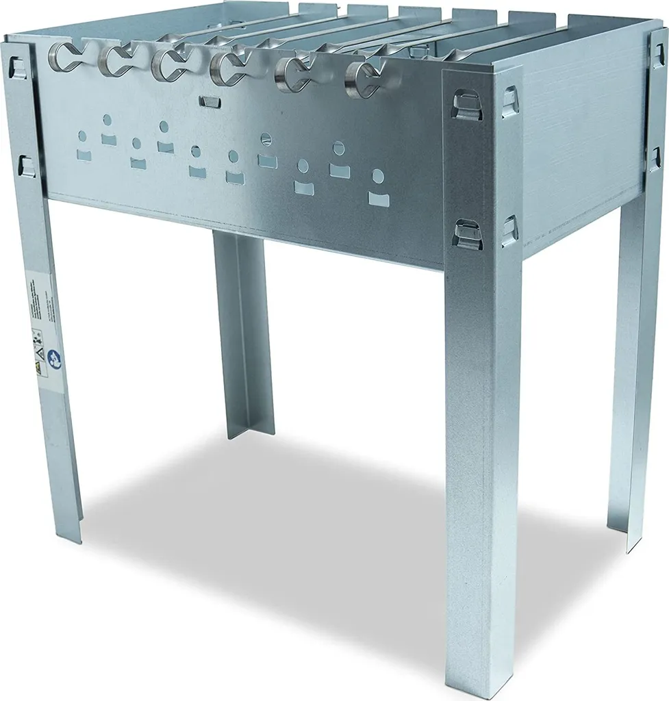 ACTIVA Mangal Schaschlik Grill Edelstahl 50x30 Cm Inkl. Grillrost Und 6 Spießen 7 ACTIVA Mangal Schaschlik Grill Edelstahl 50x30 Cm Inkl. Grillrost Und 6 Spießen – Bild 5