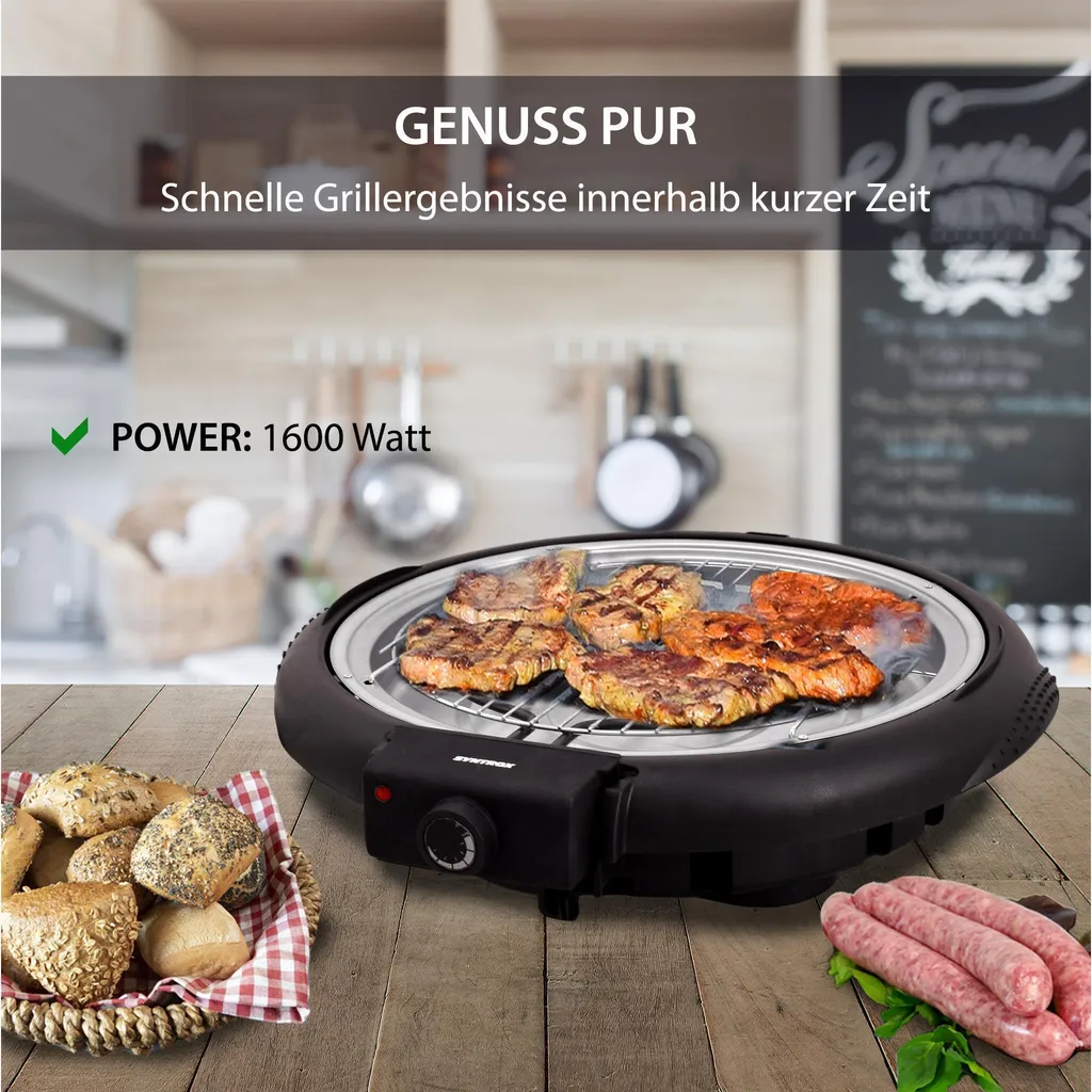 Syntrox STG-1600W 2in1 Elektrogrill Barbecue BBQ Standgrill Grill 17 Syntrox STG-1600W 2in1 Elektrogrill Barbecue BBQ Standgrill Grill – Bild 15