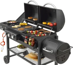 El Fuego Gas-/Holzkohlegrill/Smoker Kombigrill Sierra 3in1 2x 43x45cm -Tepro Verkäufe 2024 f5ed05bf9dff28ecacc9d4cf4c260b2b