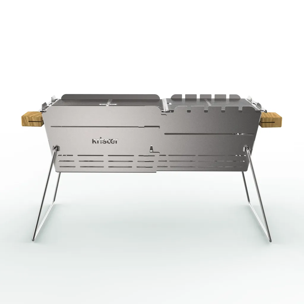 KNISTER Grill PREMIUM - Mobiler Holzkohlegrill Aus Edelstahl - GERMANY - 28-49x20cm 21 KNISTER Grill PREMIUM - Mobiler Holzkohlegrill Aus Edelstahl - GERMANY - 28-49x20cm – Bild 19
