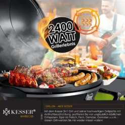 KESSER® Elektrischer Elektrogrill 2in1 Tischgrill - Standgrill Mit Deckel Und Standfuß | Max. 2400 Watt | Faltbar | Thermometer | Antihaftbeschichtung | Grillplatte Abstelltische | 2 Räder | , Farbe:Schwarz 22 KESSER® Elektrischer Elektrogrill 2in1 Tischgrill - Standgrill Mit Deckel Und Standfuß | Max. 2400 Watt | Faltbar | Thermometer | Antihaftbeschichtung | Grillplatte Abstelltische | 2 Räder | , Farbe:Schwarz -Tepro Verkäufe 2024 f6c67211f3c4359f7f9f82a56a8ef631