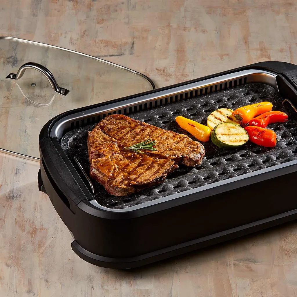 Power XL Smokeless Grill - Tisch-Griller Elektrisch - 1500 Watt - BBQ Elekktrogrill Mit Deckel - Anti-Haft-Beschichtung 5 Power XL Smokeless Grill - Tisch-Griller Elektrisch - 1500 Watt - BBQ Elekktrogrill Mit Deckel - Anti-Haft-Beschichtung – Bild 3