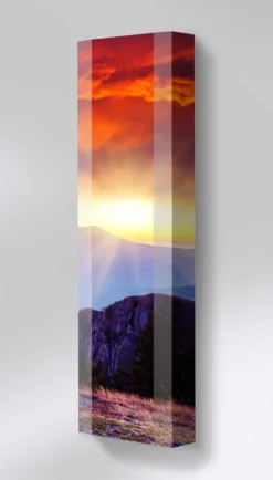 Schuhschrank FLASH Motivschrank Single F327 Sonnenuntergang Berge Weiß