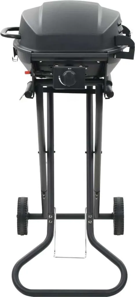 VidaXL Tragbarer Gasgrill Mit Brenner Schwarz 5 VidaXL Tragbarer Gasgrill Mit Brenner Schwarz – Bild 3
