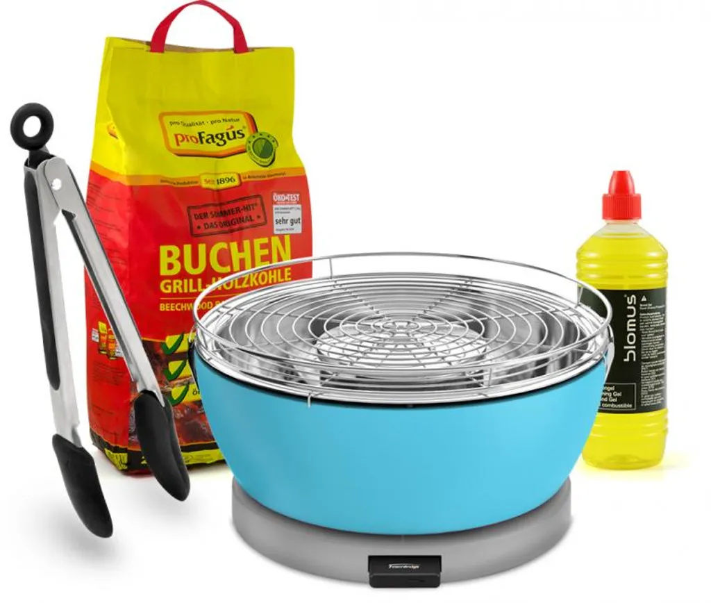 Feuerdesign Vesuvio Blau Tischgrill-Set 4tlg. 3 Feuerdesign Vesuvio Blau Tischgrill-Set 4tlg.