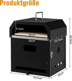 COSTWAY 4-in-1 Pizzaofen, Outdoor-Grill, Holzbefeuerter Pizza Ofen Mit Wasserdichter Abdeckung, Pizzastein, Pizzaschaufel Und Grillrost, Tragbarer Gartenofen Für Garten, Camping, Party 14 COSTWAY 4-in-1 Pizzaofen, Outdoor-Grill, Holzbefeuerter Pizza Ofen Mit Wasserdichter Abdeckung, Pizzastein, Pizzaschaufel Und Grillrost, Tragbarer Gartenofen Für Garten, Camping, Party -Tepro Verkäufe 2024 fece13488ba05b0cd442946bf98ebed3